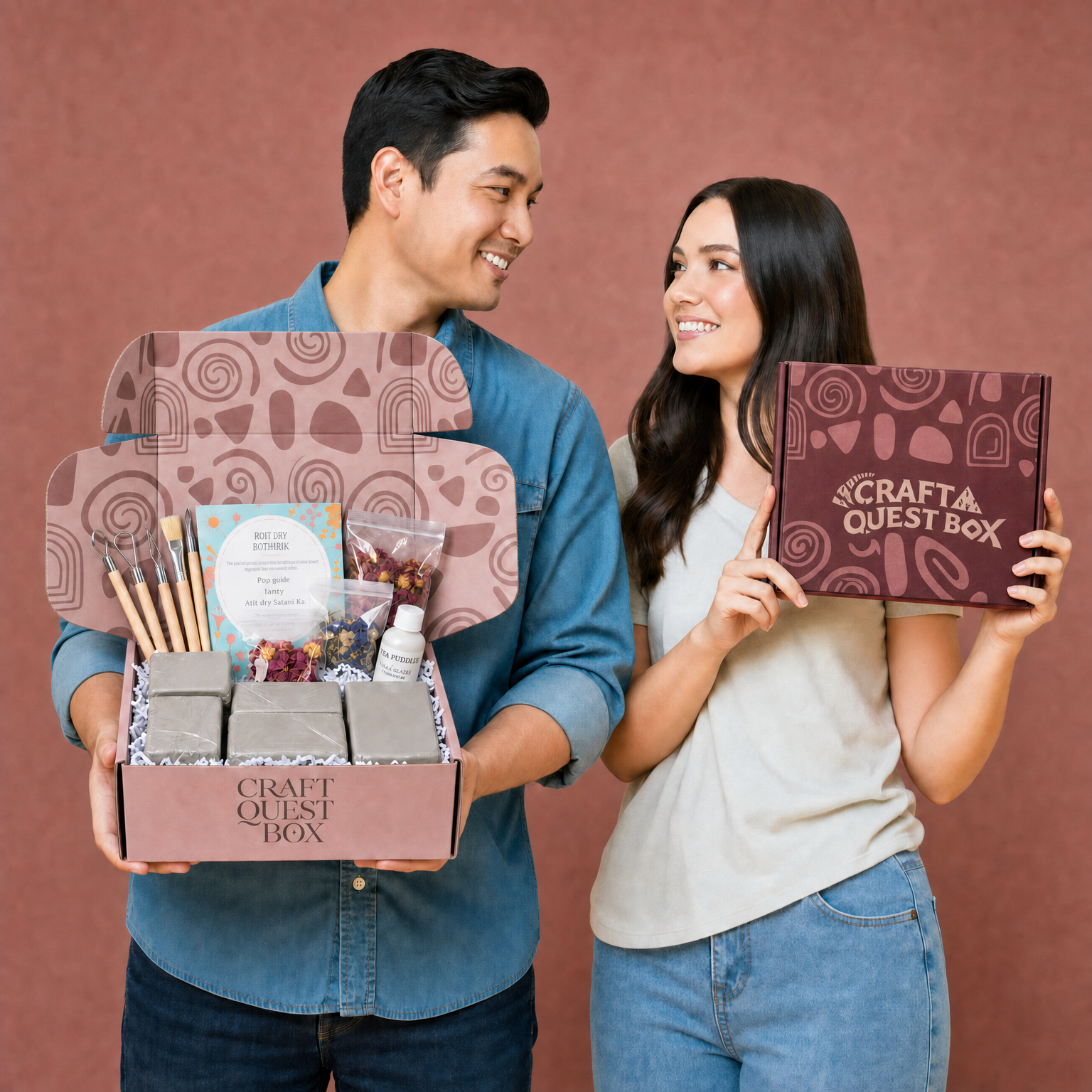 Happy Couple with Box